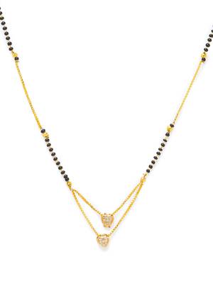 White cubic zirconia mangalsutra 4