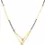 White cubic zirconia mangalsutra