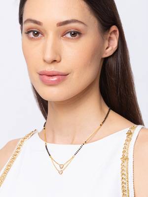 White cubic zirconia mangalsutra 5