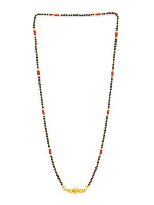 Gold cubic zirconia mangalsutra 2