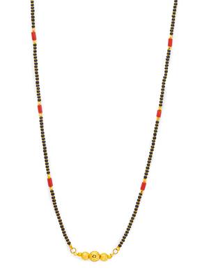 Gold cubic zirconia mangalsutra 4