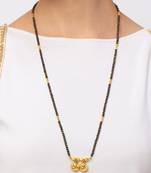 Gold cubic zirconia mangalsutra