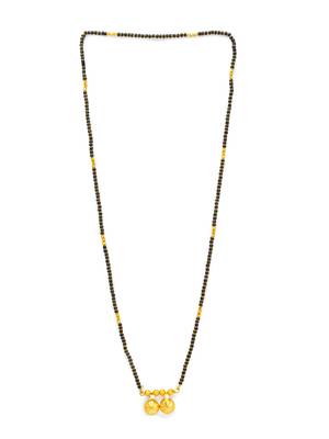 Gold cubic zirconia mangalsutra 2