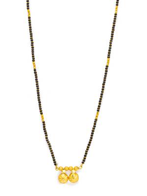 Gold cubic zirconia mangalsutra 4