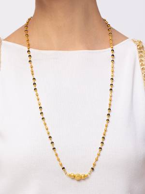 Gold cubic zirconia mangalsutra 1