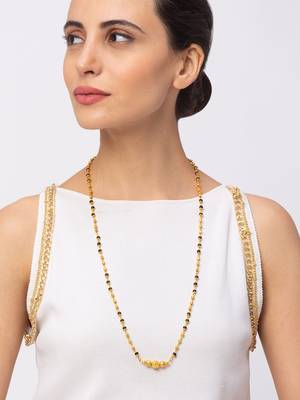 Gold cubic zirconia mangalsutra 3