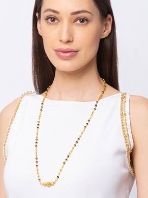 Gold cubic zirconia mangalsutra 5