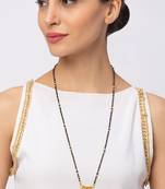 Gold cubic zirconia mangalsutra