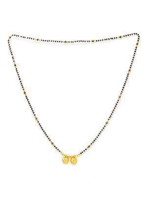 Gold cubic zirconia mangalsutra 2