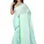 Sky blue woven cotton saree 