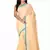 Beige woven cotton saree 