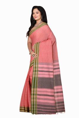 Red woven cotton saree  2