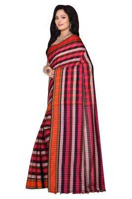 Multicolor woven cotton saree  2