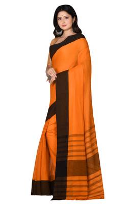 Mustard woven cotton saree  2