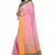 Pink woven cotton saree 