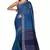 Blue woven cotton saree 