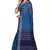 Blue woven cotton saree 