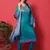 Teal digital print cotton salwar