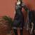 Black digital print cotton salwar