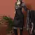 Black digital print cotton salwar
