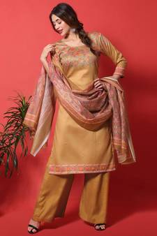 Gold digital print cotton salwar