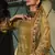 Gold digital print pashmina salwar