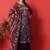 Navy blue digital print cotton salwar