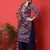 Navy blue digital print cotton salwar