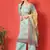 Turquoise digital print cotton salwar