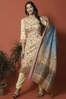 Peach digital print cotton salwar