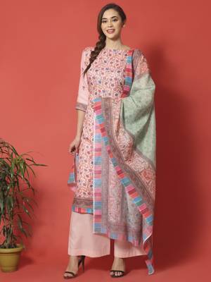 Pink digital print cotton salwar 1