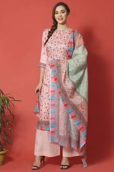 Pink digital print cotton salwar