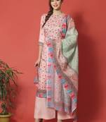 Pink digital print cotton salwar