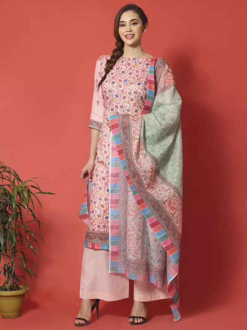 Pink digital print cotton salwar