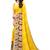 Mustard printed georgette saree with blouse