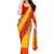 Grey printed georgette saree with blouse