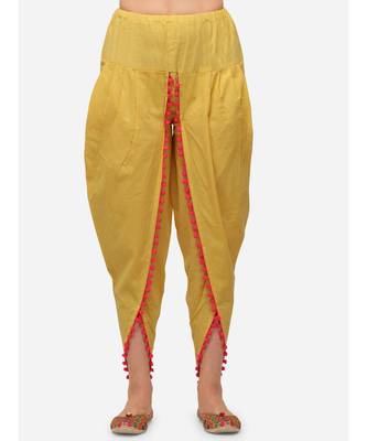 Lemon Yellow cotton Dhotis 1