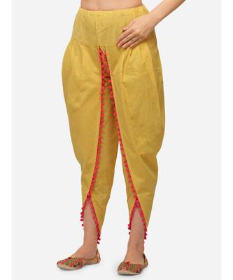 Lemon Yellow cotton Dhotis 2
