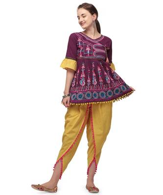 Lemon Yellow cotton Dhotis 4
