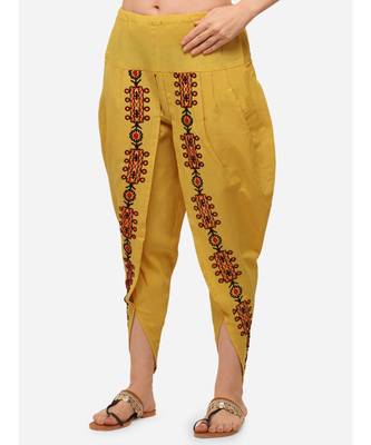 Mango Yellow  cotton Dhotis 2