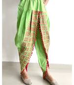 Parrot Green cotton Dhotis