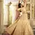 Yellow sequins embroidered art silk semi stitched lehenga