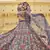 Navy blue thread with Sequins embroidered net semi stitched wedding lehenga