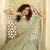 Pista green gota embroidered crepe semi stitched lehenga