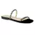 Classic Embellished Flat Slides in Black