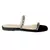 Classic Embellished Flat Slides in Black