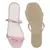 Classic Embellished Flat Slides in Blush