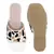 Beaded Satin Strap Flat Slides in White
