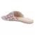 Embellished Broad Strap Flat Slides in Blush