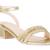 Handcrafted Studded Block Heeled Sandals in Gold